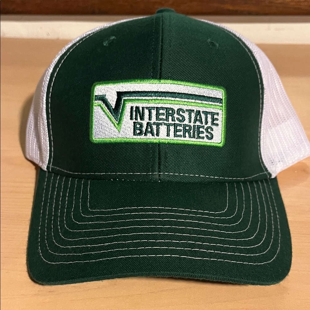 Interstate Batteries Green and White Cap